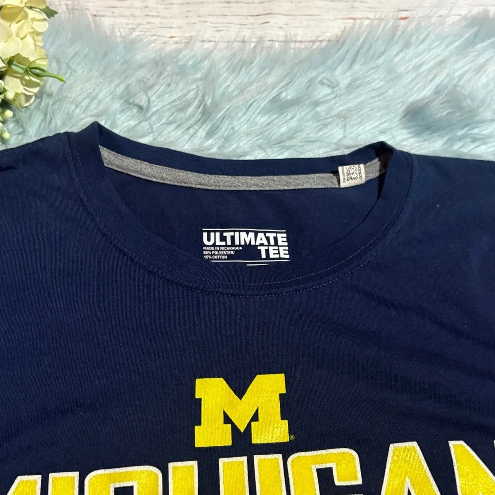 Adidas Navy Blue Michigan Wolverines Long Sleeve Tee sz XL